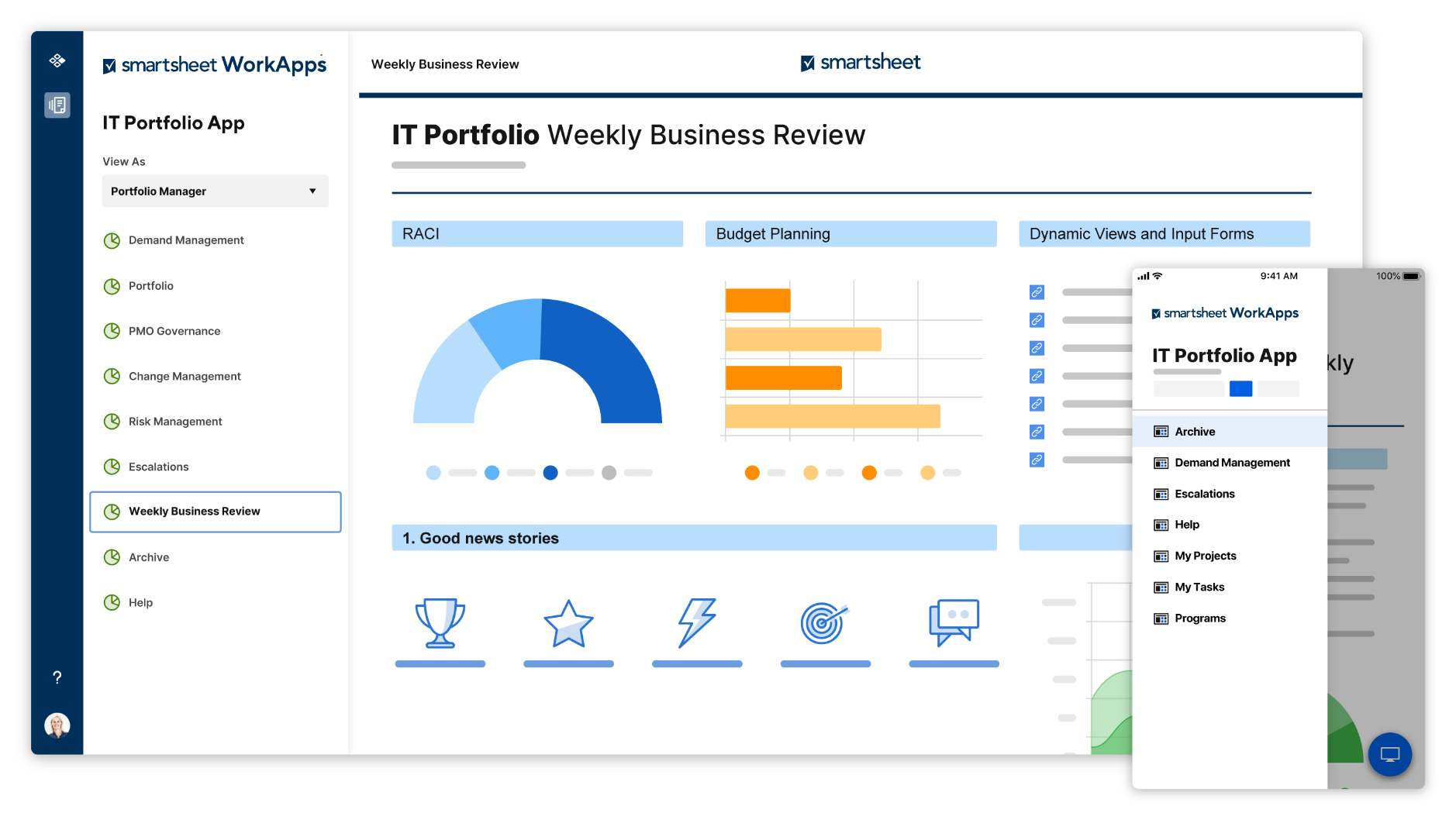 Workapps dashboard Smartsheet Consultants